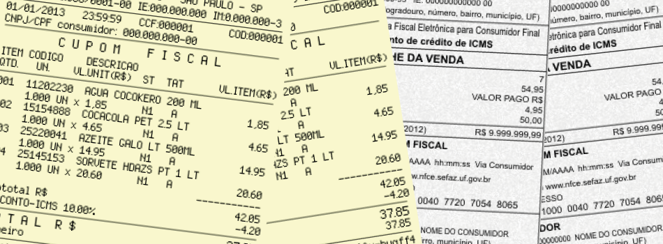 Qual a diferença entre cupom e nota fiscal?