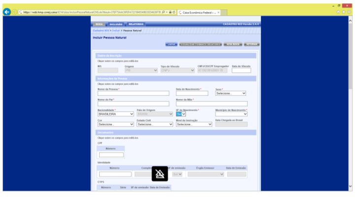 cadastrar NIS pela internet, passo a passo